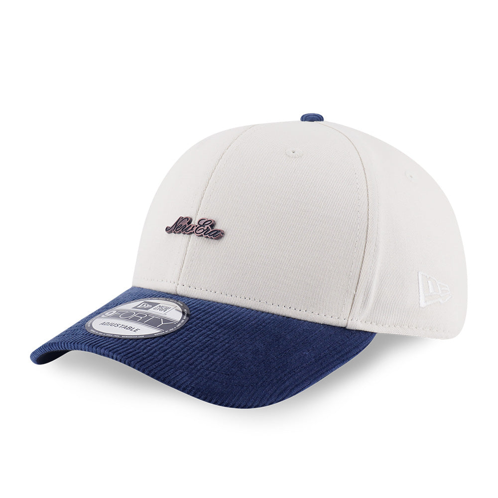 New Era Script Metal Copper Chrome White Indigo 9FORTY Adjustable Cap