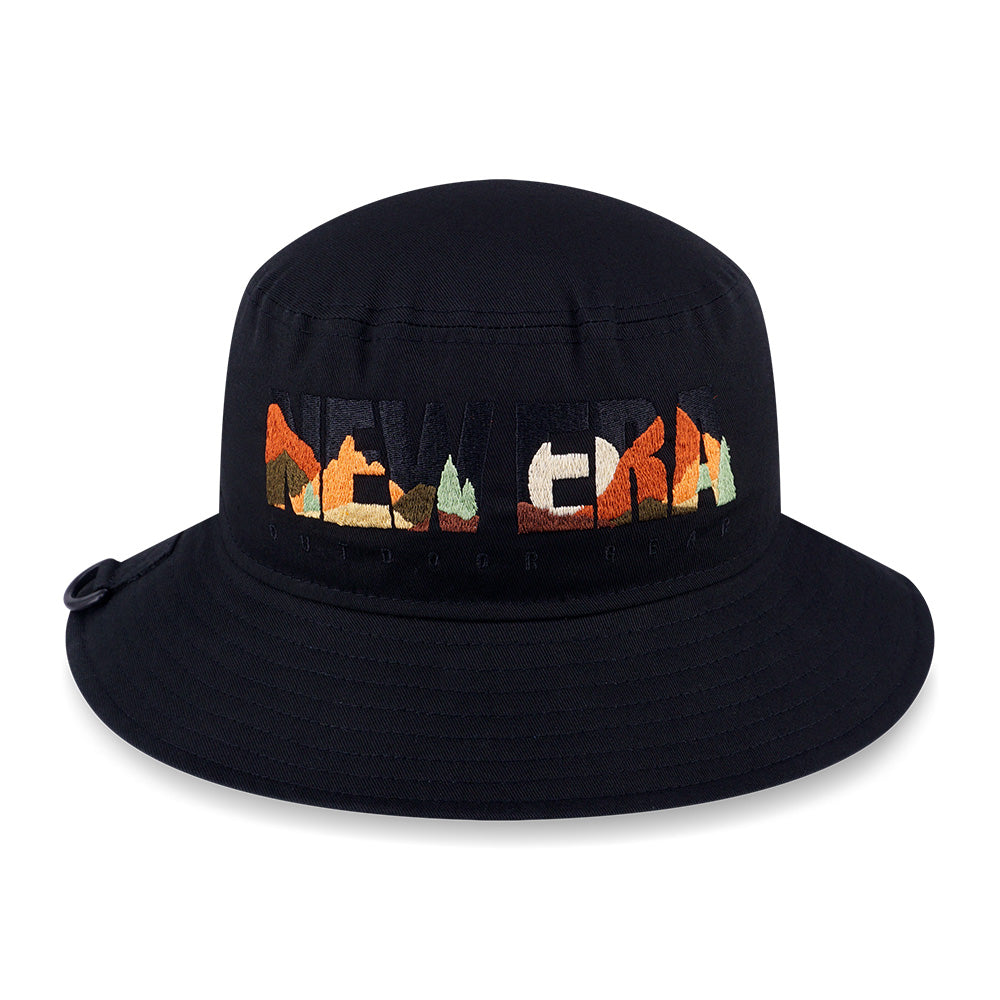New Era Mountain Logo FW25 Black Adventure Lite Bucket Hat