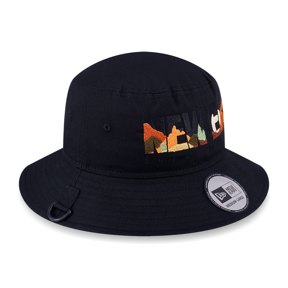 New Era Mountain Logo FW25 Black Adventure Lite Bucket Hat
