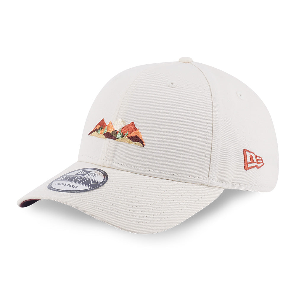 New Era Mountain Logo FW25 Chrome White 9FORTY Adjustable Cap