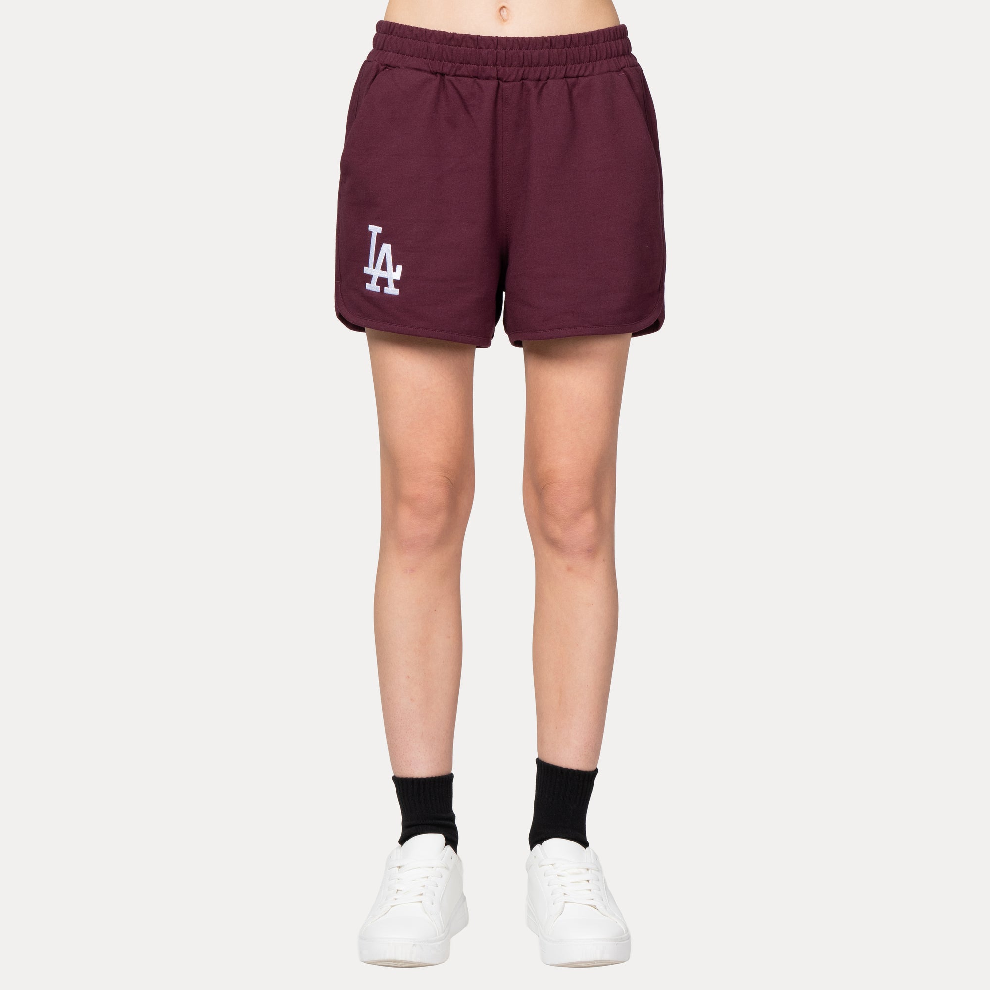 New Era Los Angeles Dodgers Color Era FW25 Maroon Women Knit Shorts