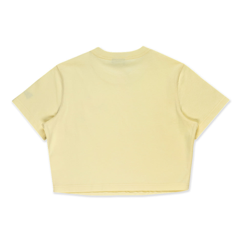 New Era New York Yankees Color Era FW25 Power Yellow Women Crop Top Short Sleeve T-Shirt