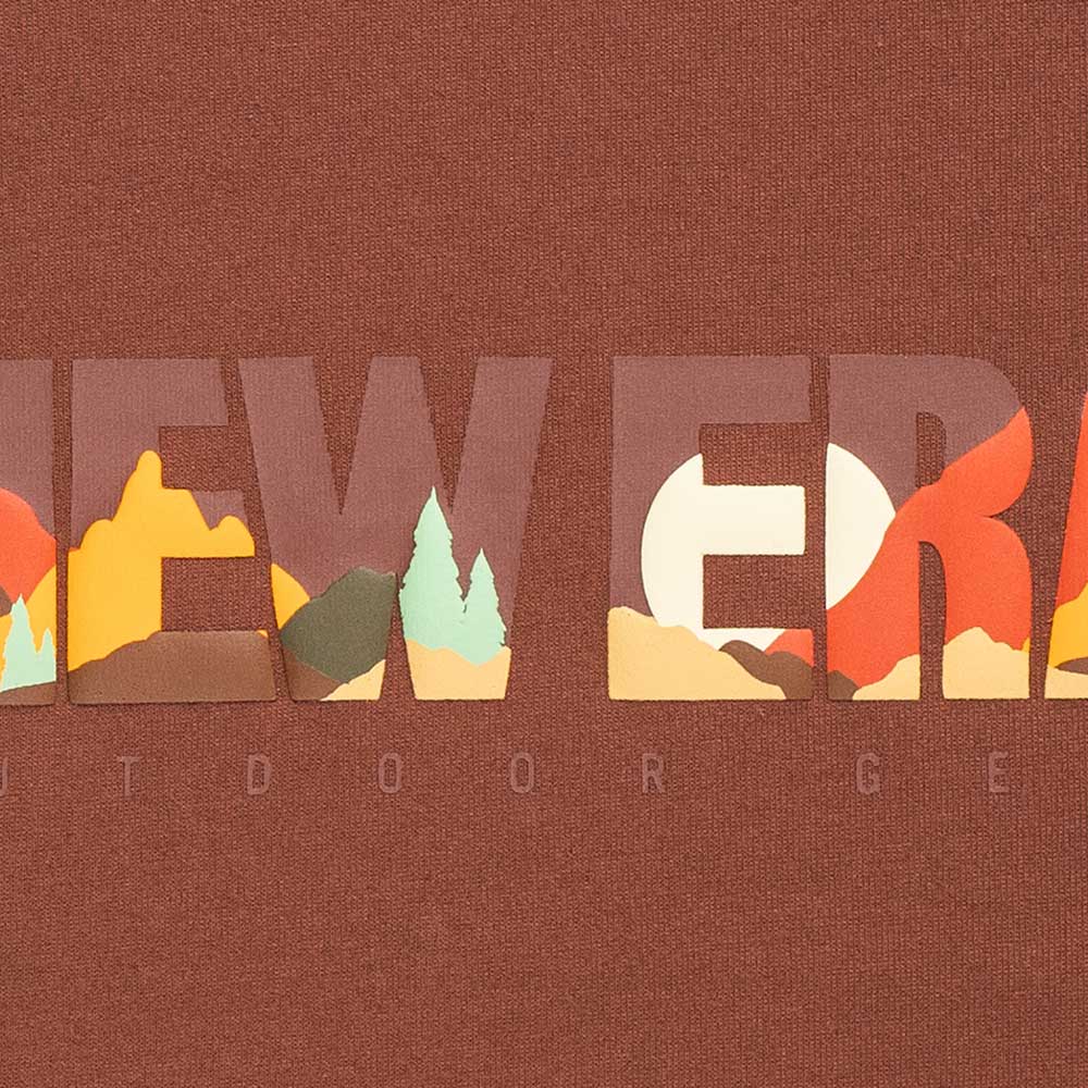 New Era Mountain Logo FW25 Deep Auburn COOLERA Short Sleeve T-Shirt