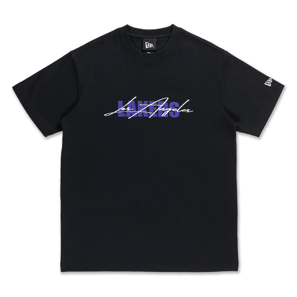 New Era Los Angeles Lakers Mix League Script Black COOLERA Short Sleeve T-Shirt