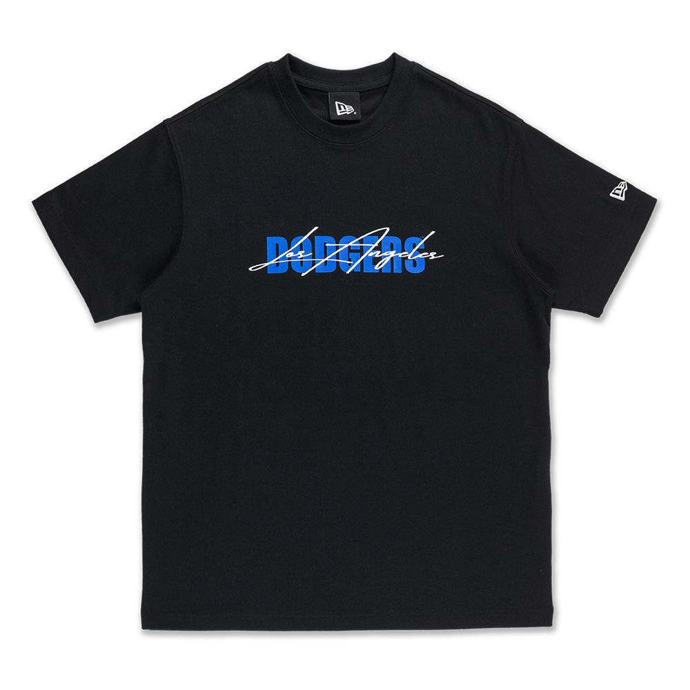 New Era Los Angeles Dodgers Mix League Script Black COOLERA Short Sleeve T-Shirt