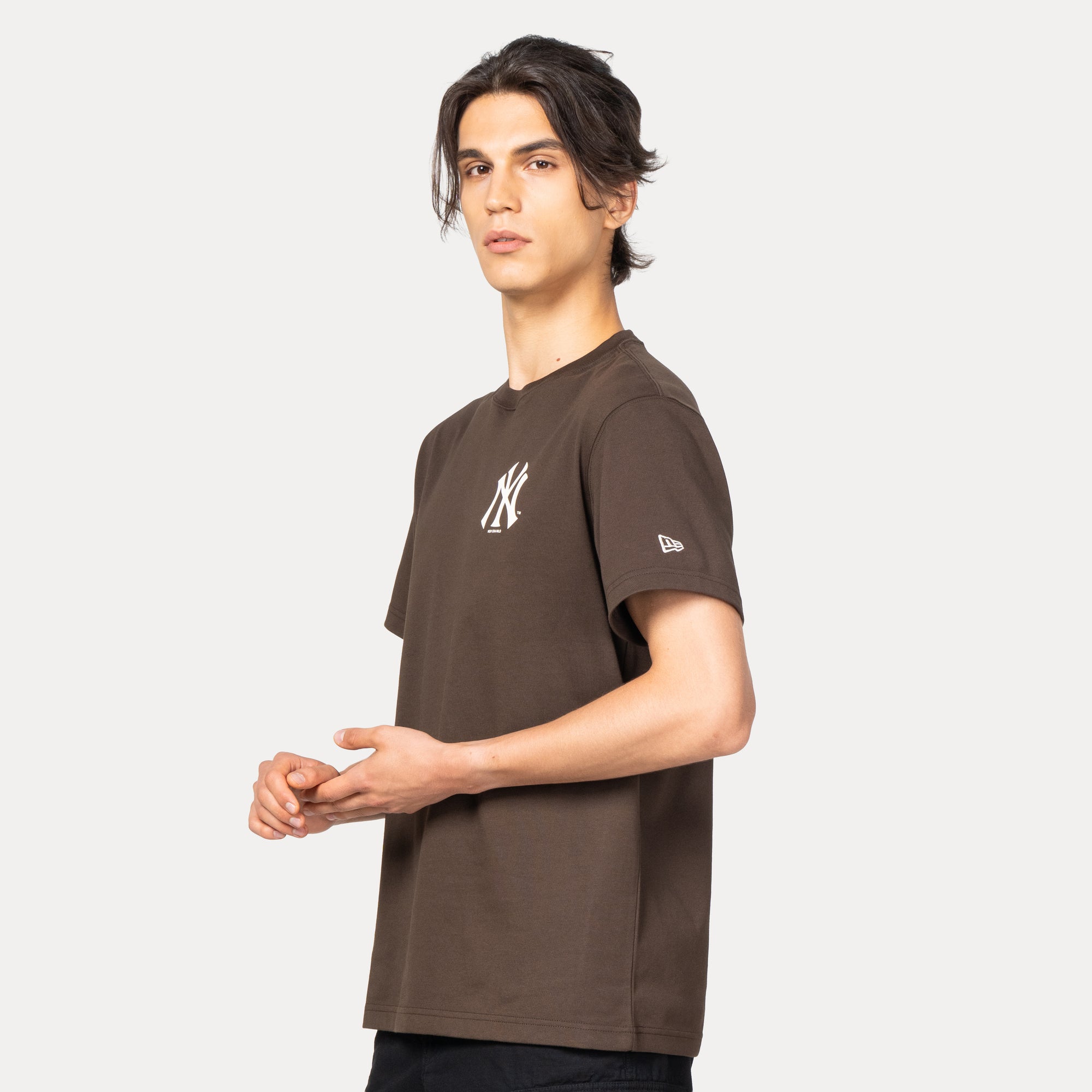 New Era New York Yankees 5950 Pack Iced Latte Chocolate Brown COOLERA Short Sleeve T-Shirt