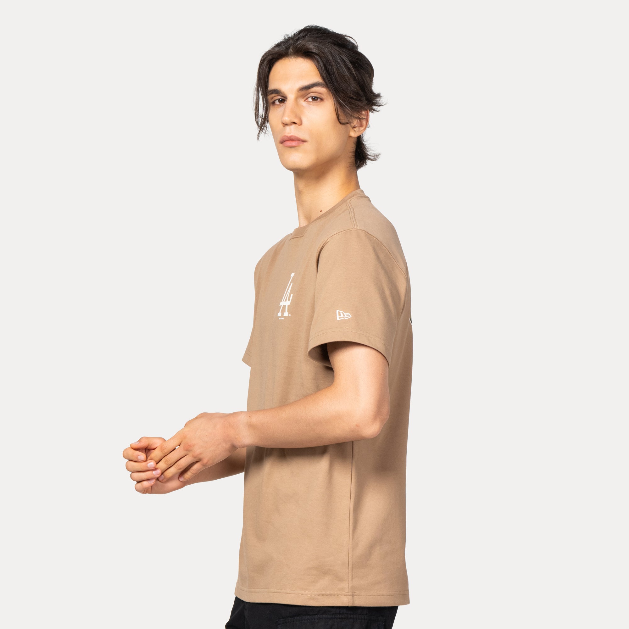 New Era Los Angeles Dodgers 5950 Pack Iced Latte Khaki COOLERA Short Sleeve T-Shirt