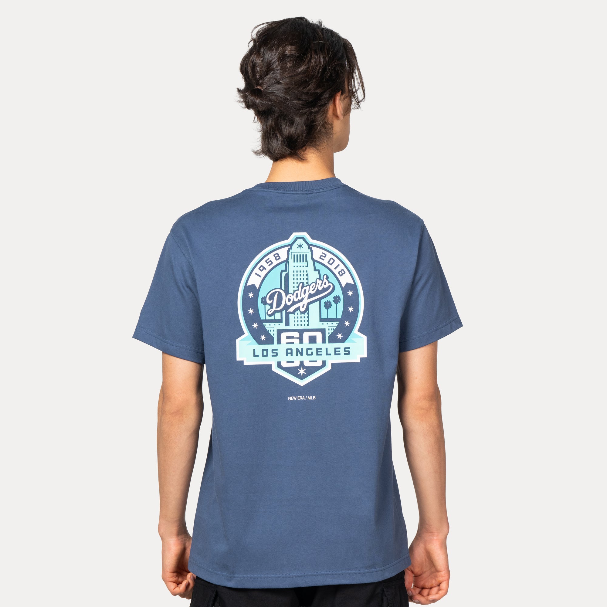 New Era Los Angeles Dodgers 5950 Pack Catchers Muted Indigo COOLERA Short Sleeve T-Shirt