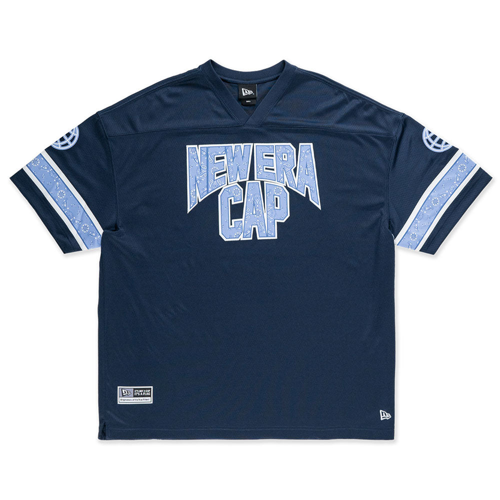 New Era Street Swing Oceanside Blue Oversized Short Sleeve V Neck T-Shirt