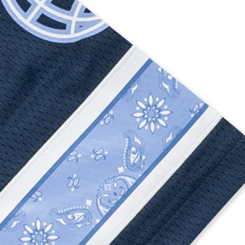 New Era Street Swing Oceanside Blue Oversized Short Sleeve V Neck T-Shirt