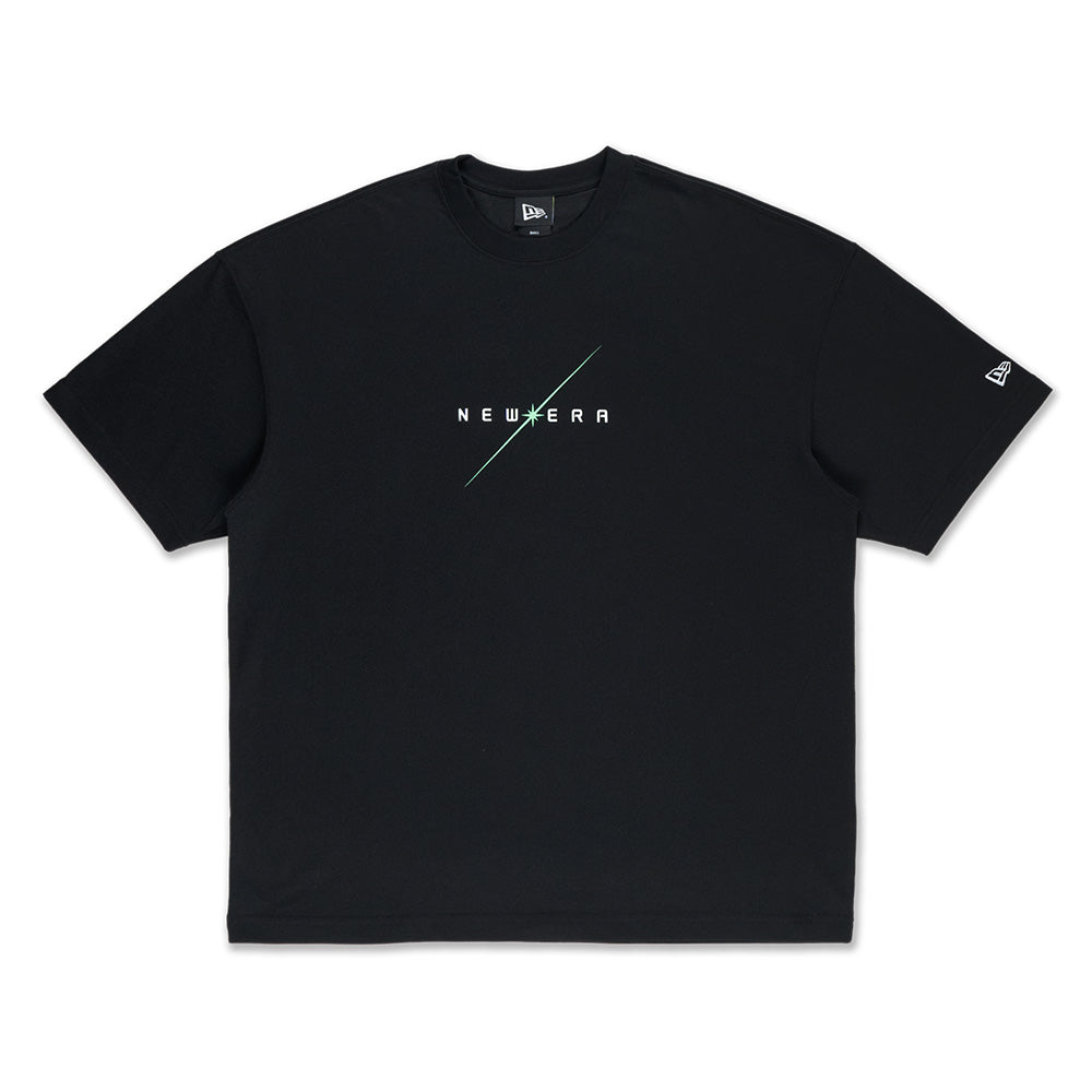 New Era USA Wordmark Trail Runner COOLERA Black Oversized Short Sleeve T-Shirt