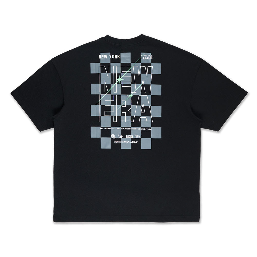 New Era USA Wordmark Trail Runner COOLERA Black Oversized Short Sleeve T-Shirt