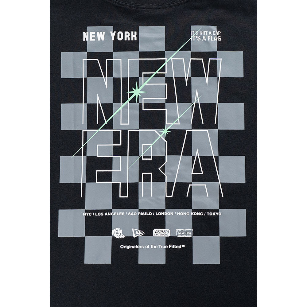 New Era USA Wordmark Trail Runner COOLERA Black Oversized Short Sleeve T-Shirt