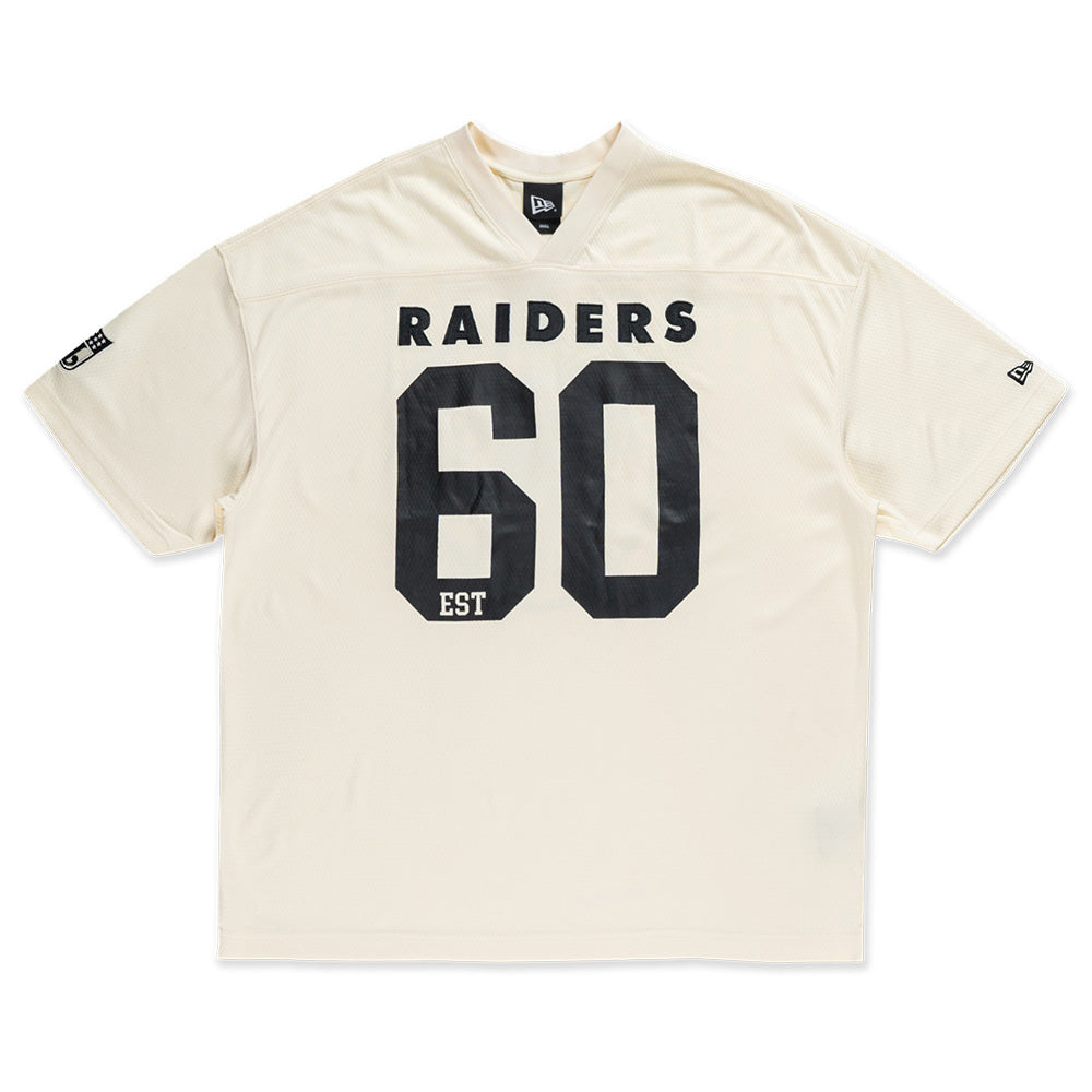 New Era Oakland Raiders Historic Chrome White Oversized Short Sleeve T-Shirt