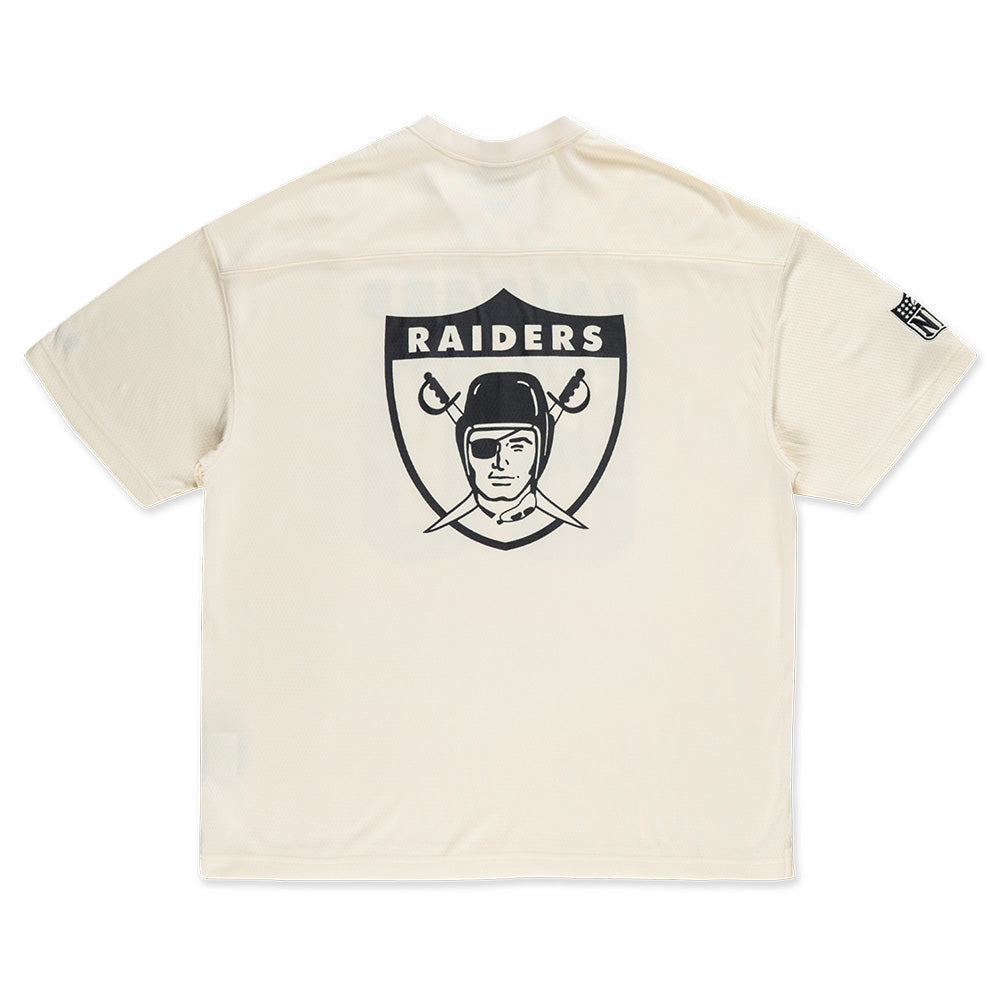 New Era Oakland Raiders Historic Chrome White Oversized Short Sleeve T-Shirt