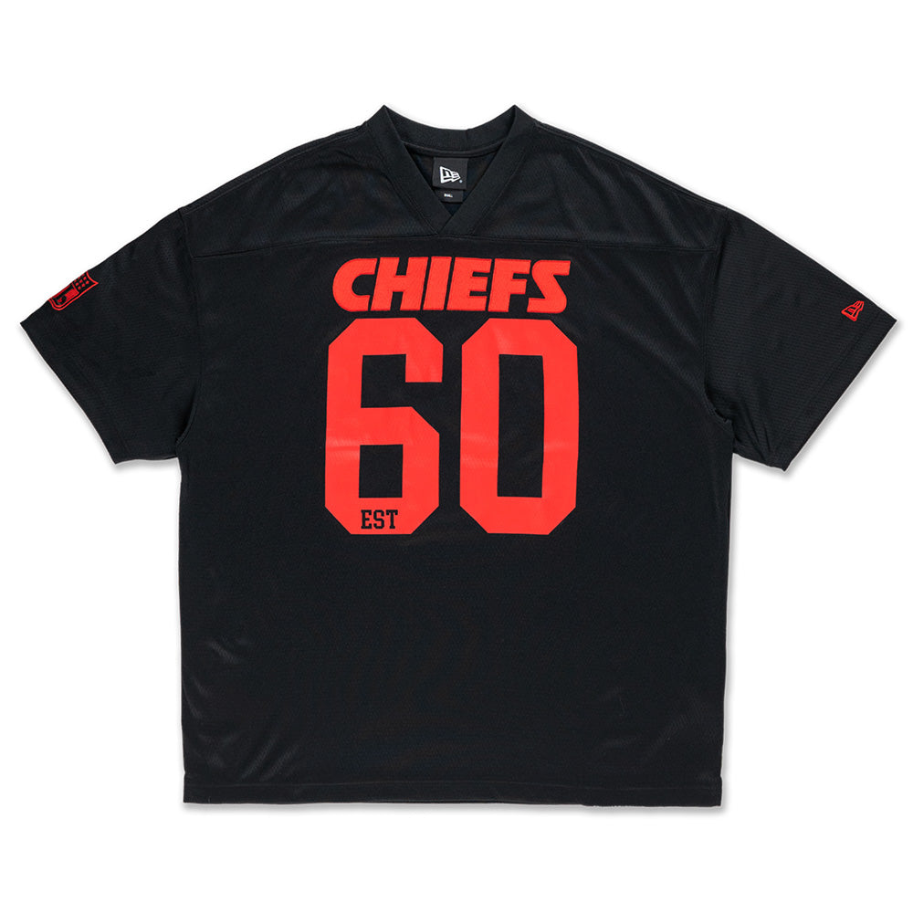 New Era Kansas City Chiefs Historic Black Oversized Short Sleeve T-Shirt