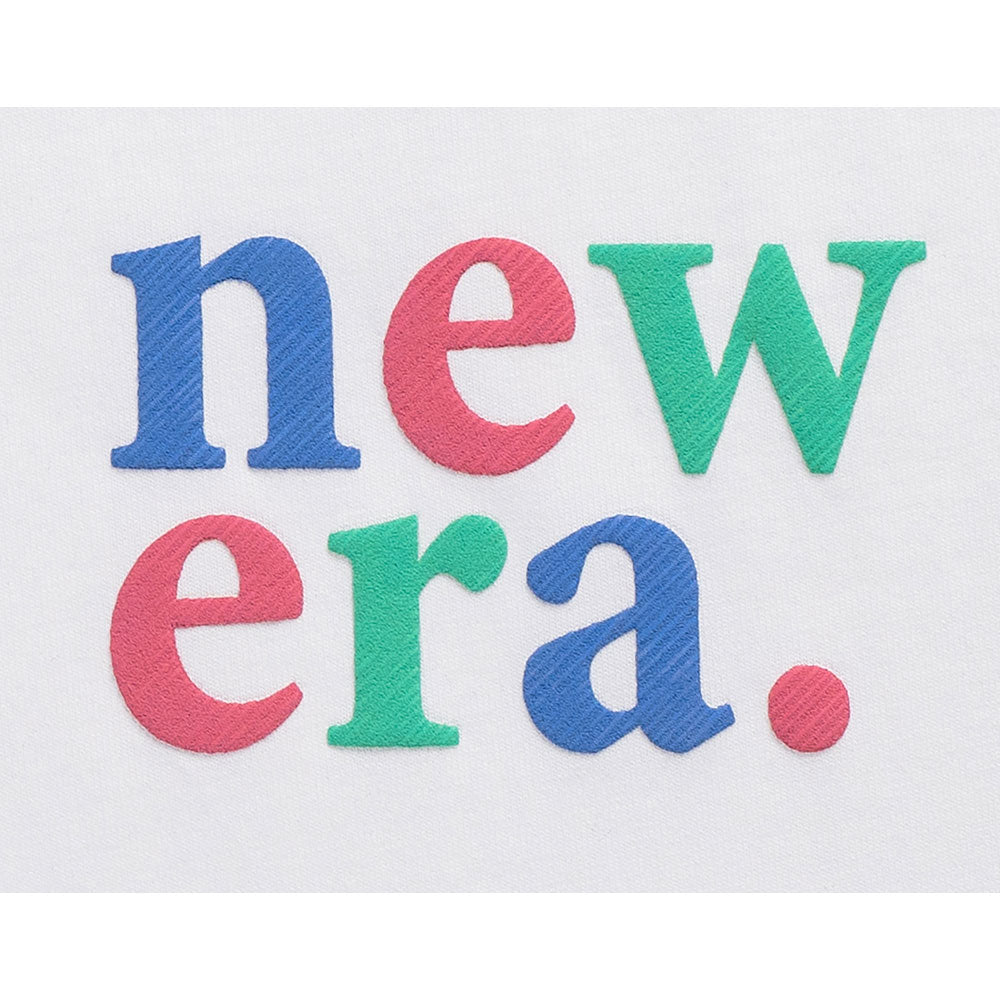 New Era Wordmark 90s Vibe White Oversized Short Sleeve T-Shirt