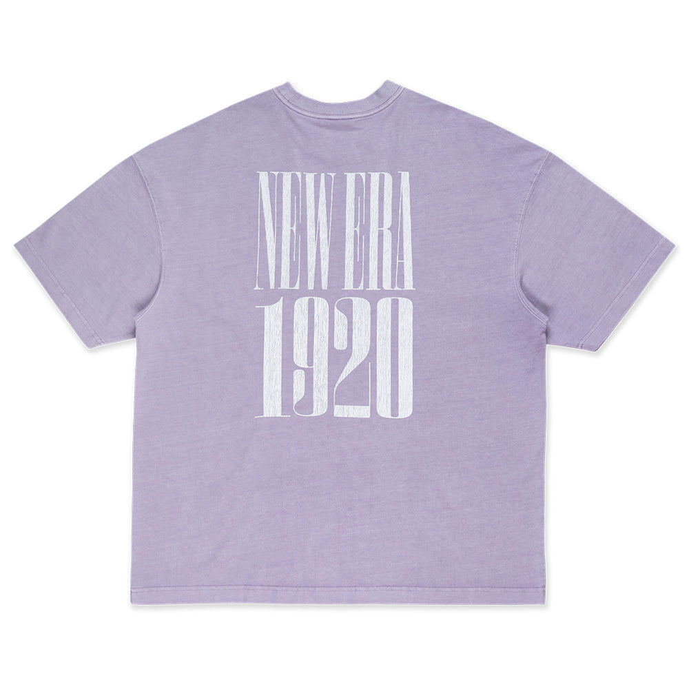 New Era 1920 Wordmark 90s Vibe Soft Lavender Oversized Short Sleeve T-Shirt