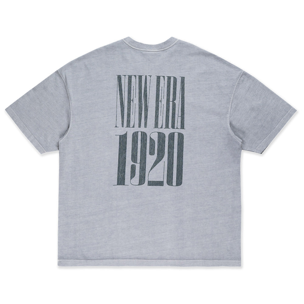 New Era 1920 Wordmark 90s Vibe Dolphin Grey Oversized Short Sleeve T-Shirt