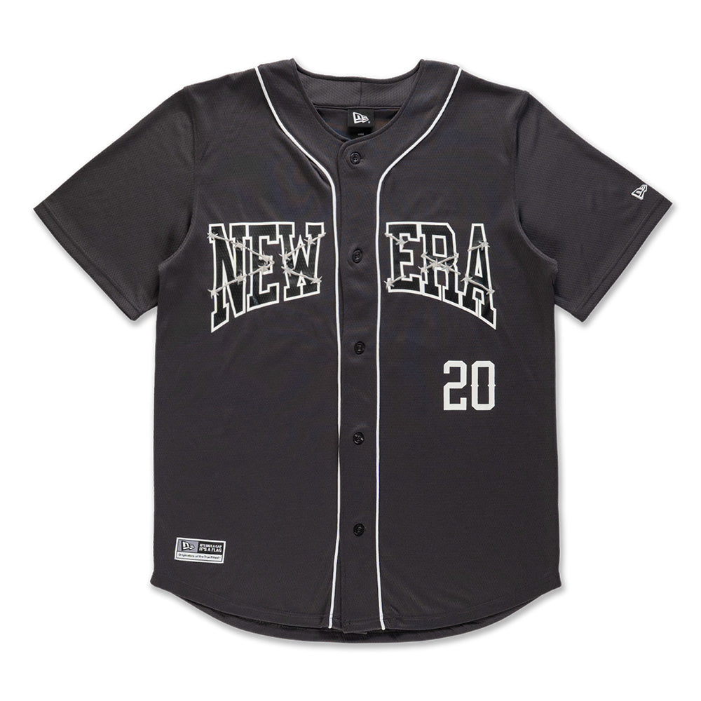 New Era Wordmark Street Graphic Graphite Baseball Jersey
