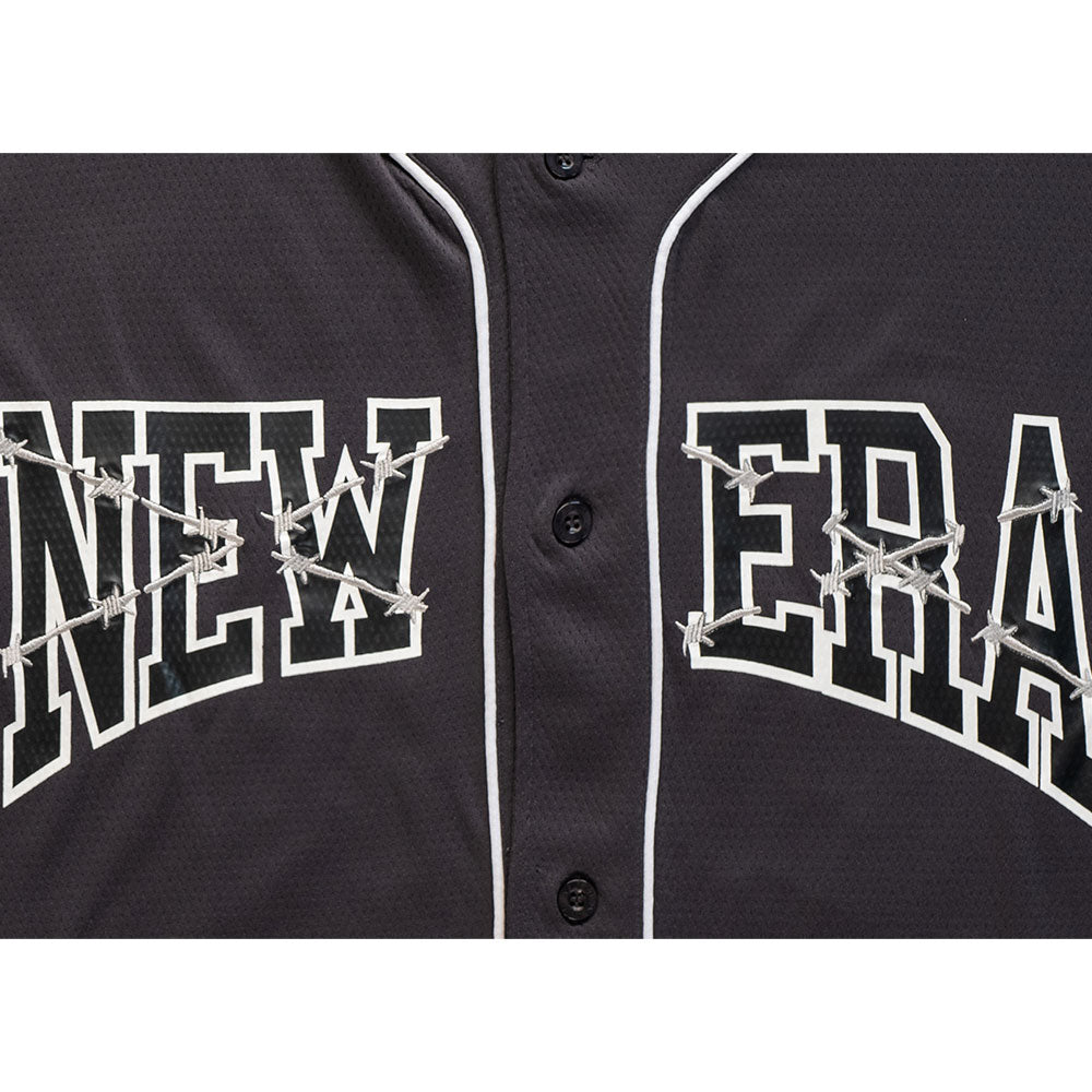 New Era Wordmark Street Graphic Graphite Baseball Jersey
