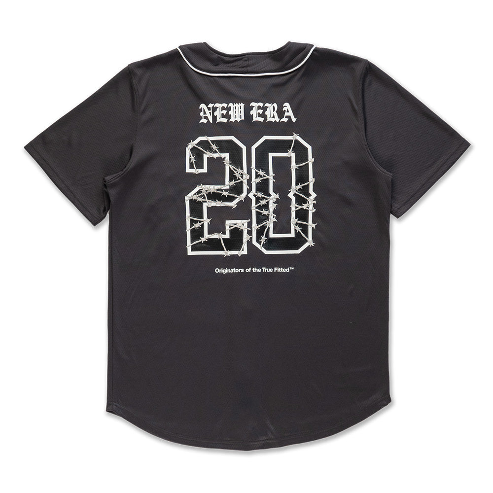 New Era Wordmark Street Graphic Graphite Baseball Jersey