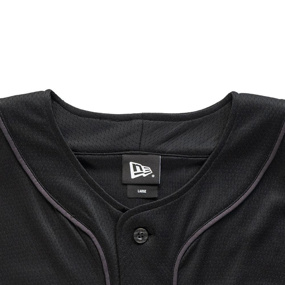 New Era Wordmark Street Graphic Black Baseball Jersey