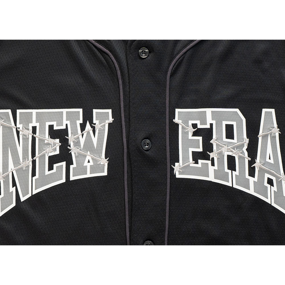 New Era Wordmark Street Graphic Black Baseball Jersey