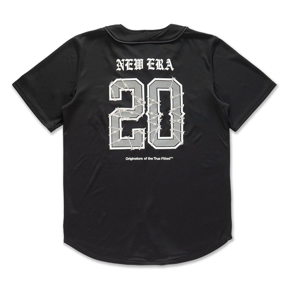 New Era Wordmark Street Graphic Black Baseball Jersey