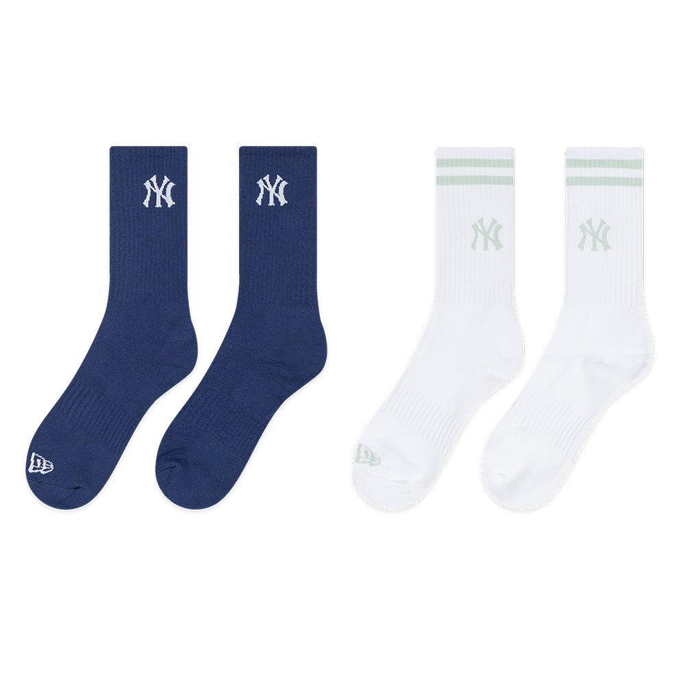 New Era New York Yankees Color Era FW25 Muted Indigo and White Socks