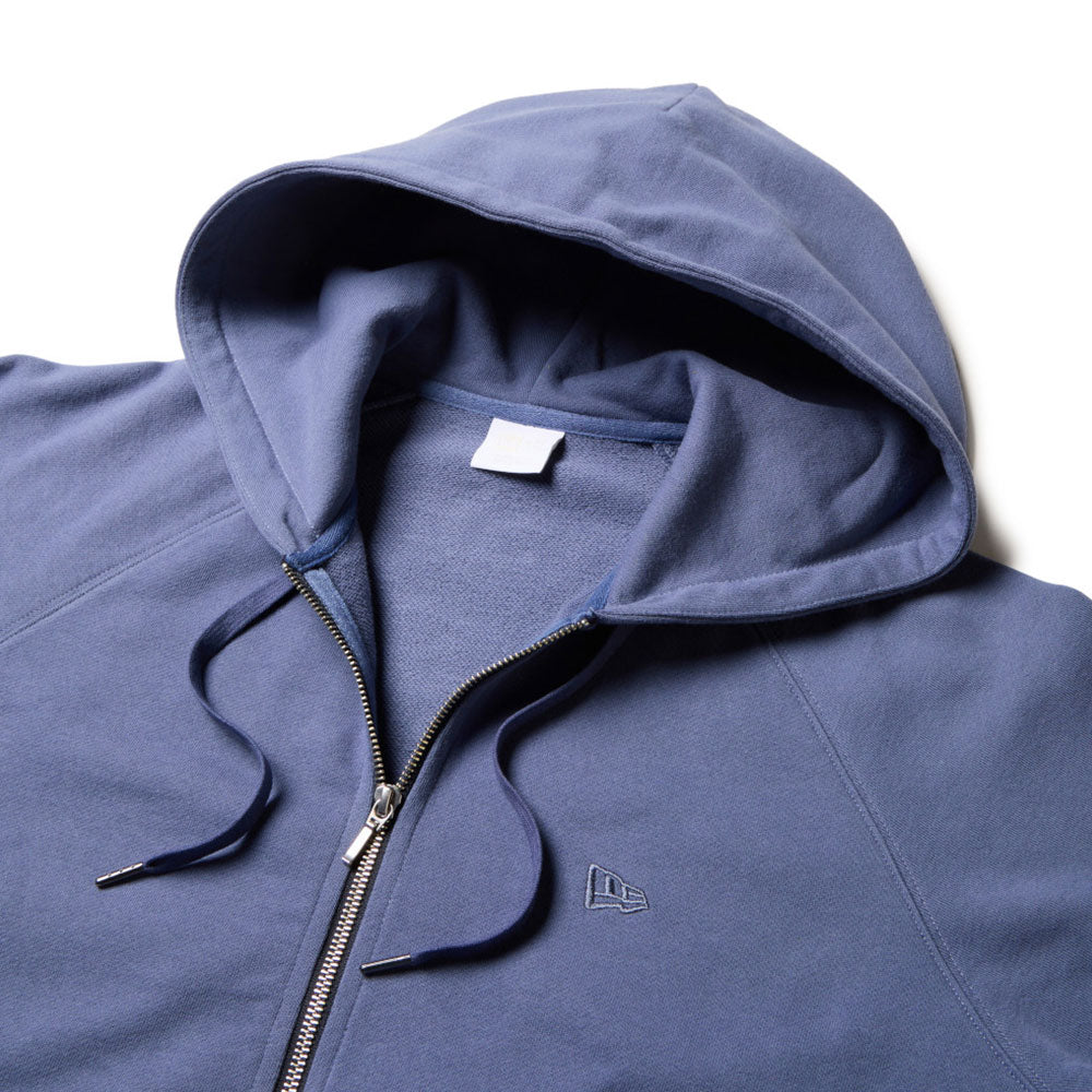 New Era Wordmark Garment Dye Blue Hoodie