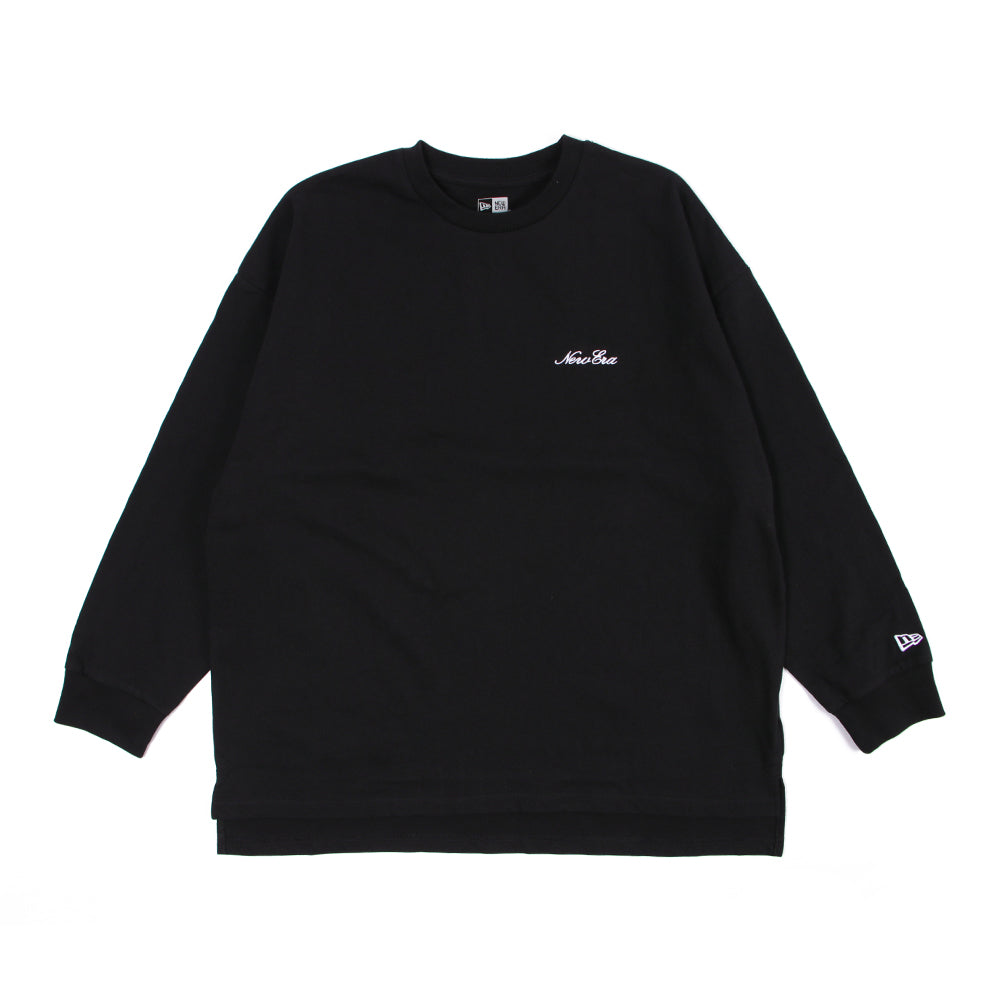 New Era Script Black Oversized Long Sleeve T-Shirt