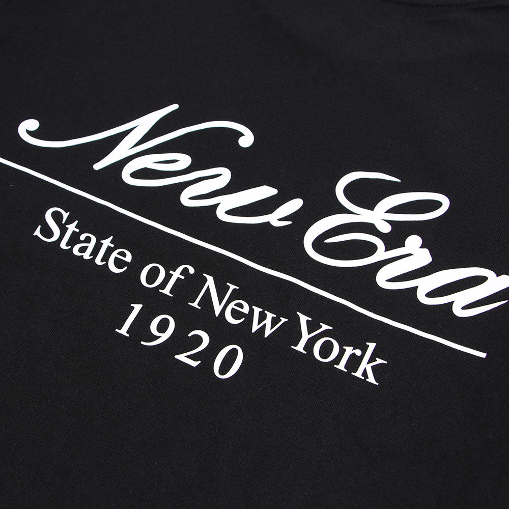 New Era Script Black Oversized Long Sleeve T-Shirt