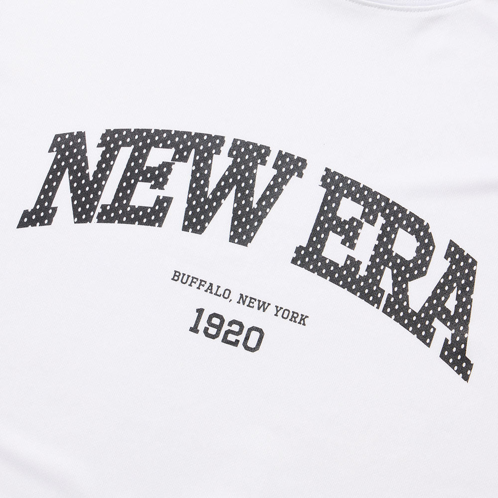 New Era Wordmark College Logo White Long Sleeve T-Shirt