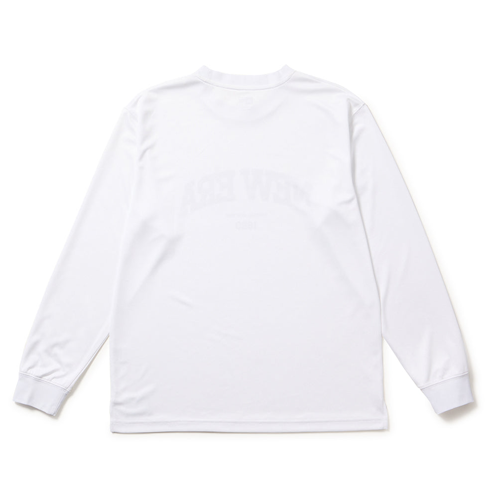 New Era Wordmark College Logo White Long Sleeve T-Shirt