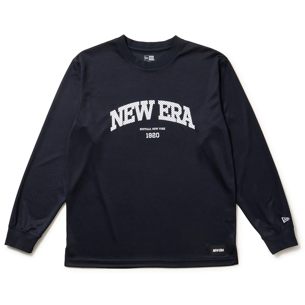 New Era Wordmark College Logo Navy Long Sleeve T-Shirt