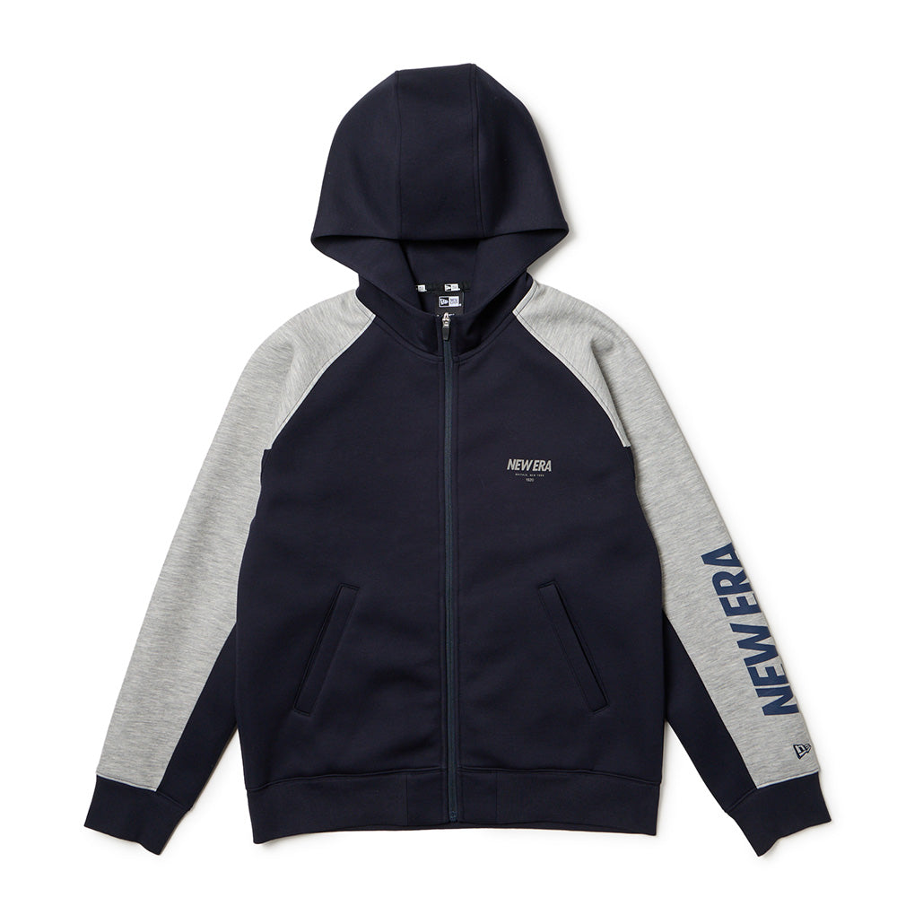New Era 1920 Wordmark Navy Tech Zip Front Hoodie