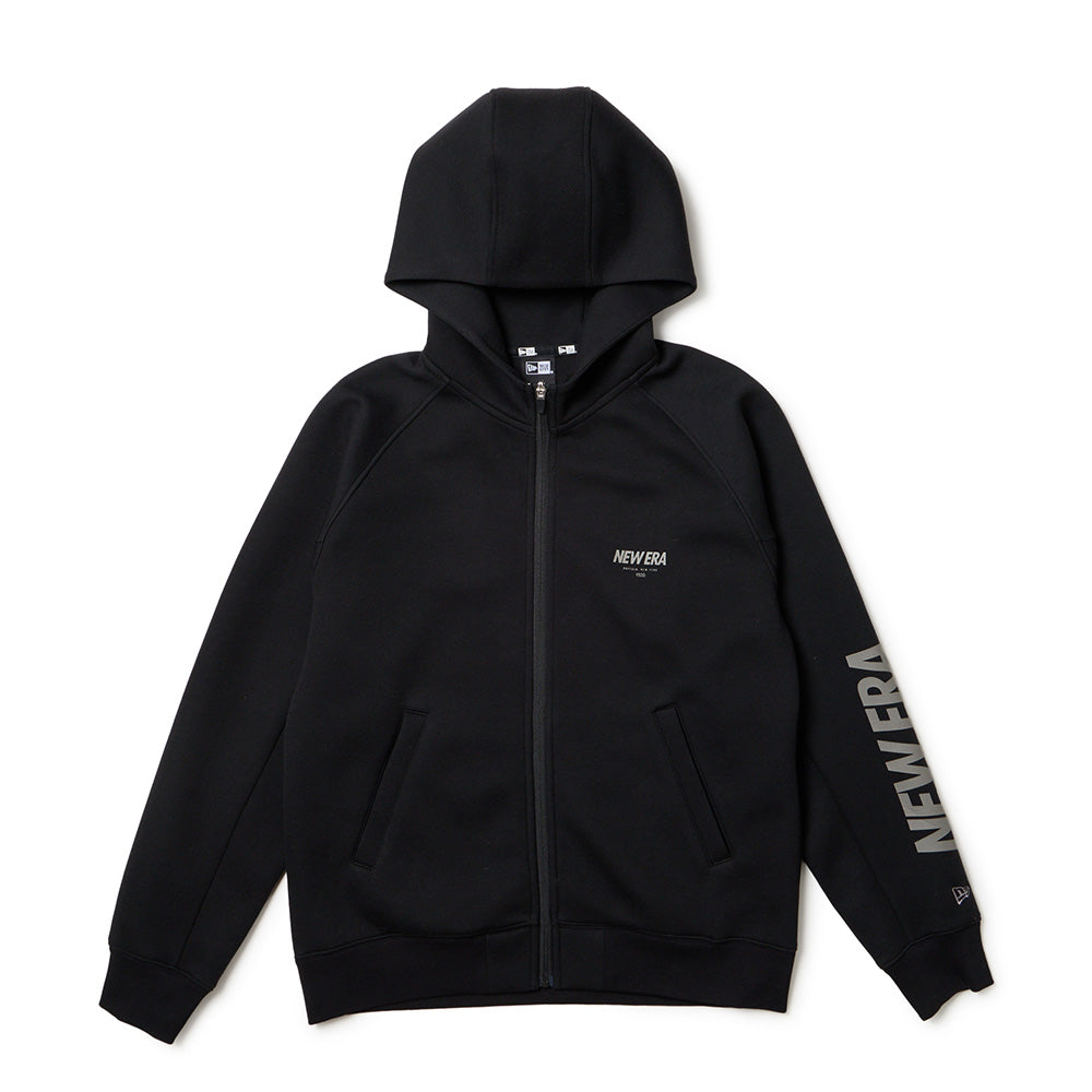 New Era 1920 Wordmark Black Tech Zip Front Hoodie