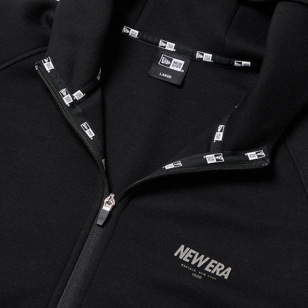 New Era 1920 Wordmark Black Tech Zip Front Hoodie