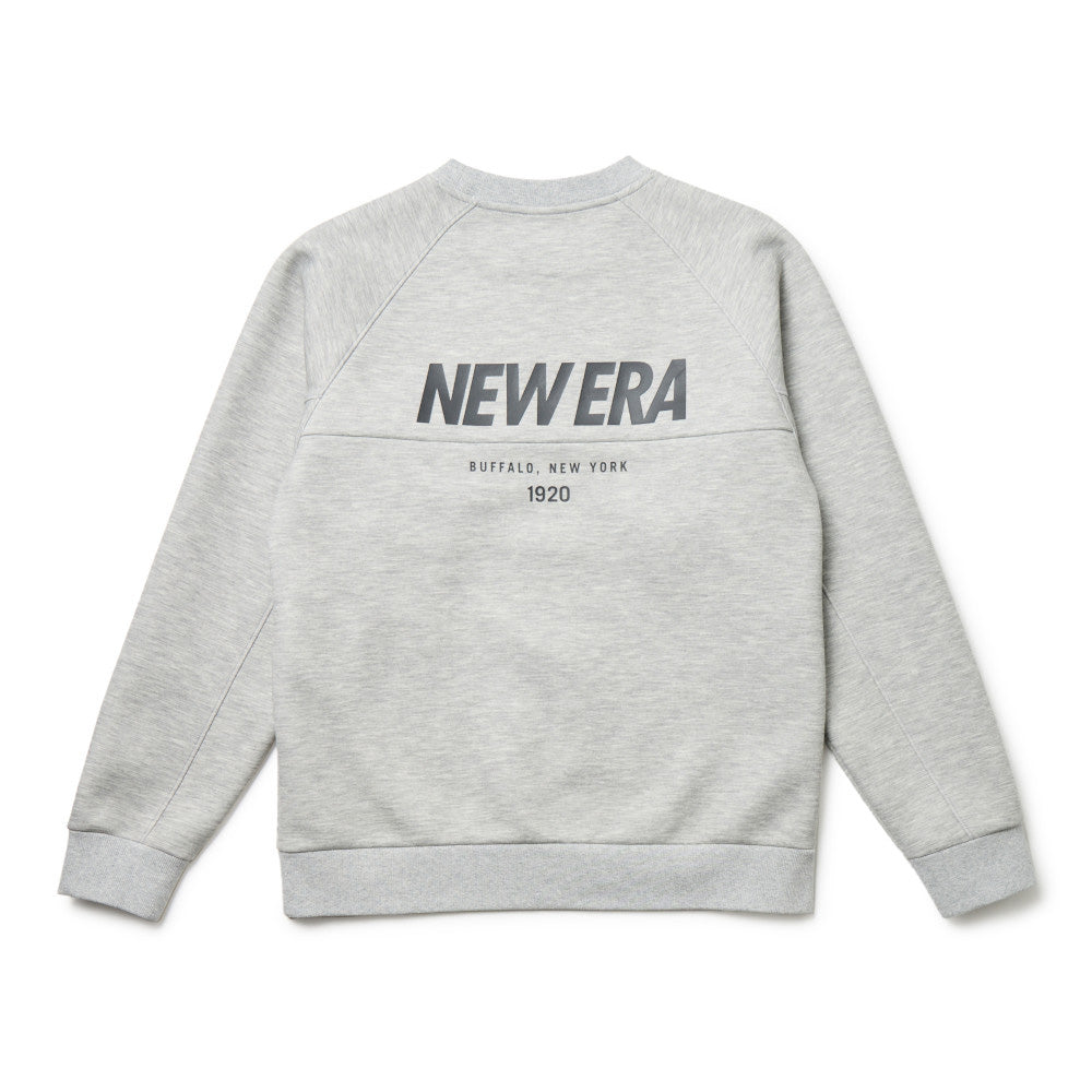 New Era 1920 Wordmark Grey Tech Crewneck Sweatshirt