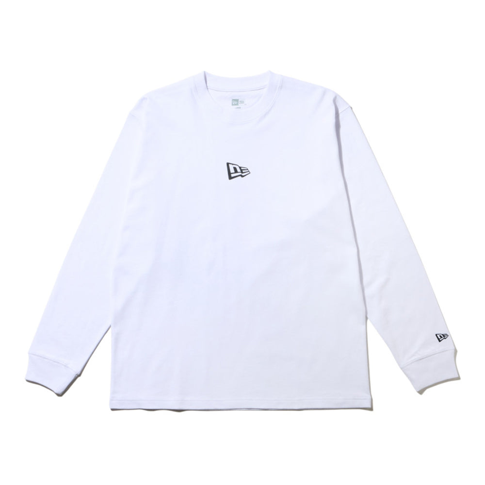 New Era Mini Flag Logo White Long Sleeve T-Shirt