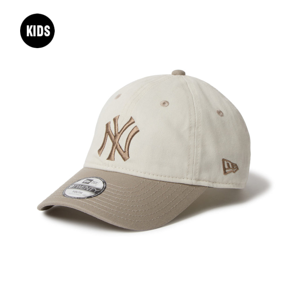 New Era New York Yankees Kids Two Tone Ivory Youth 9TWENTY Adjustable Cap