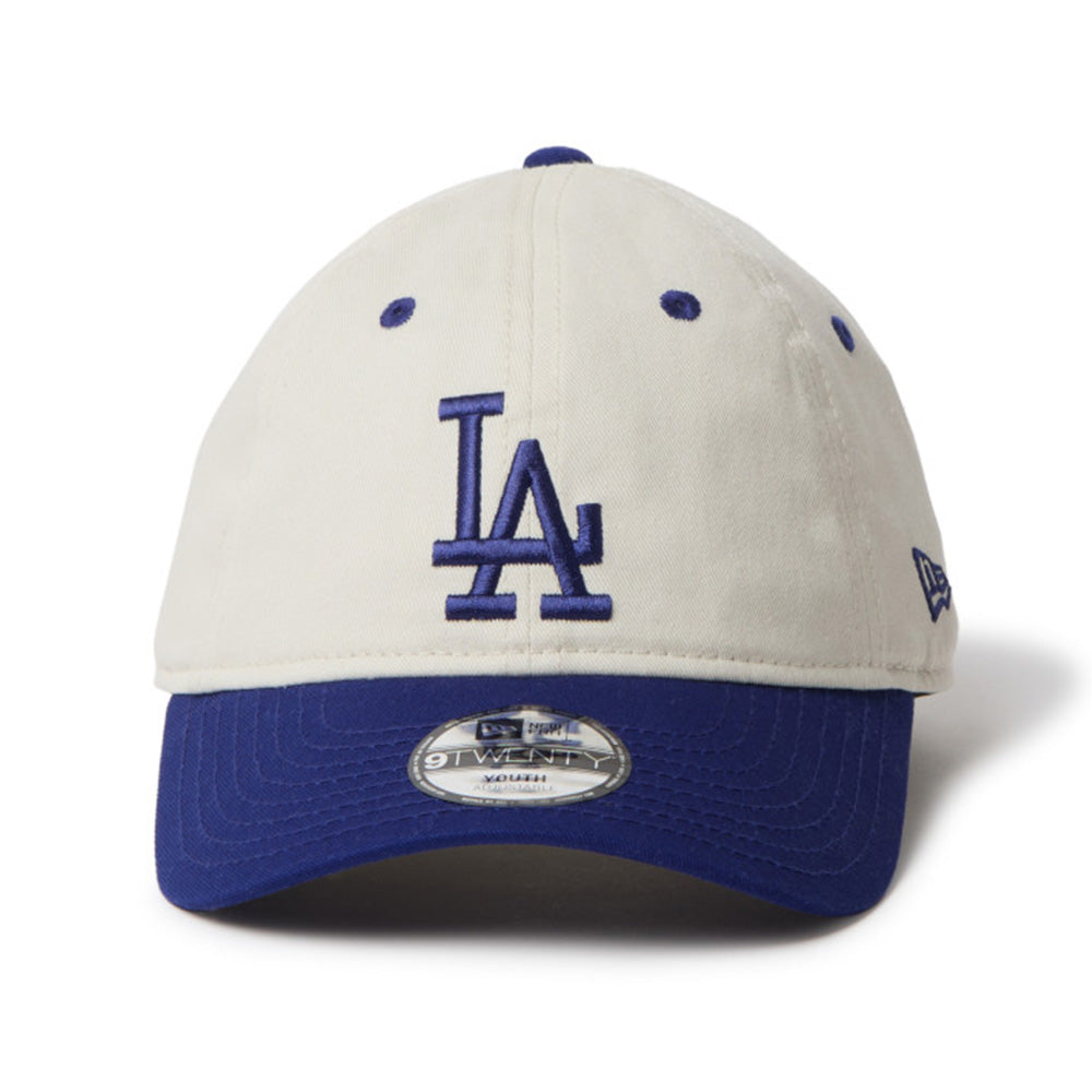 New Era Los Angeles Dodgers Kids Two Tone Ivory Blue Youth 9TWENTY Adjustable Cap