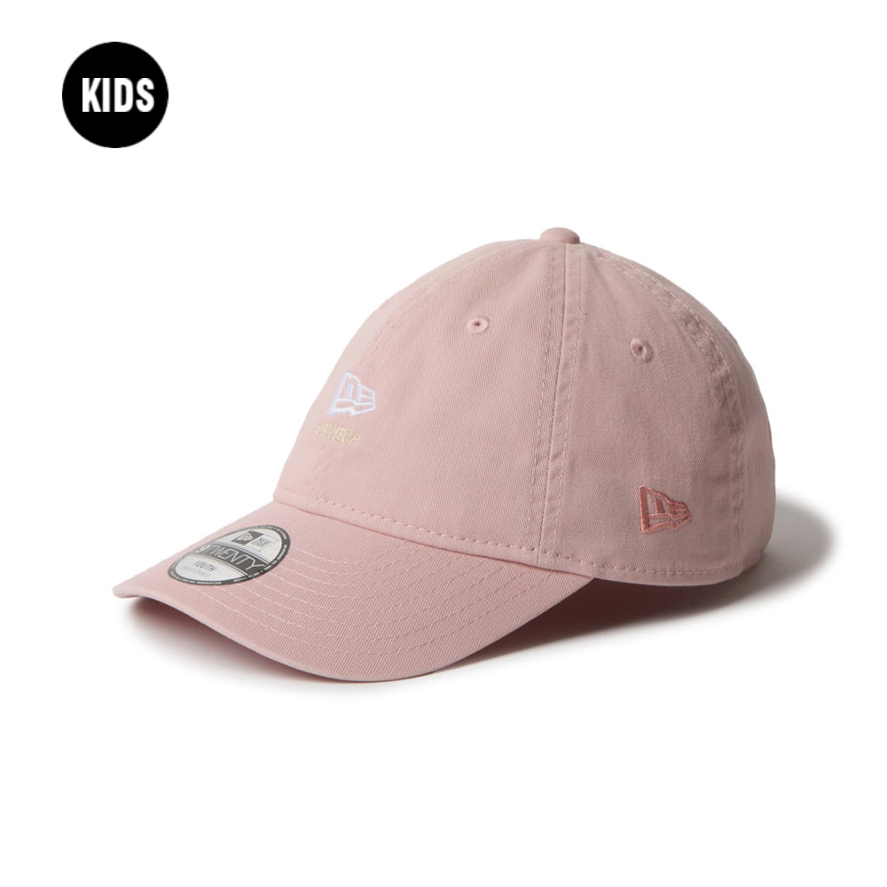 New Era Flag and Wordmark Pink 9TWENTY Youth Adjustable Cap