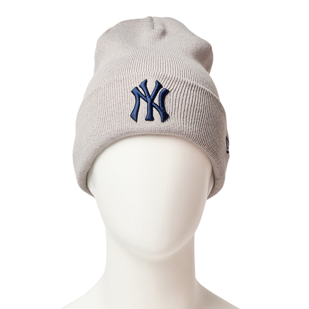 New Era New York Yankees Light Grey Basic Cuff Knit Beanie