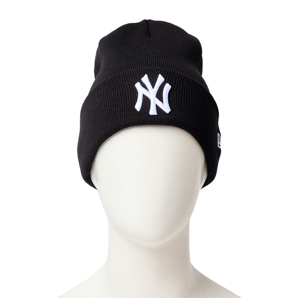 New Era New York Yankees Black Basic Cuff Knit Beanie