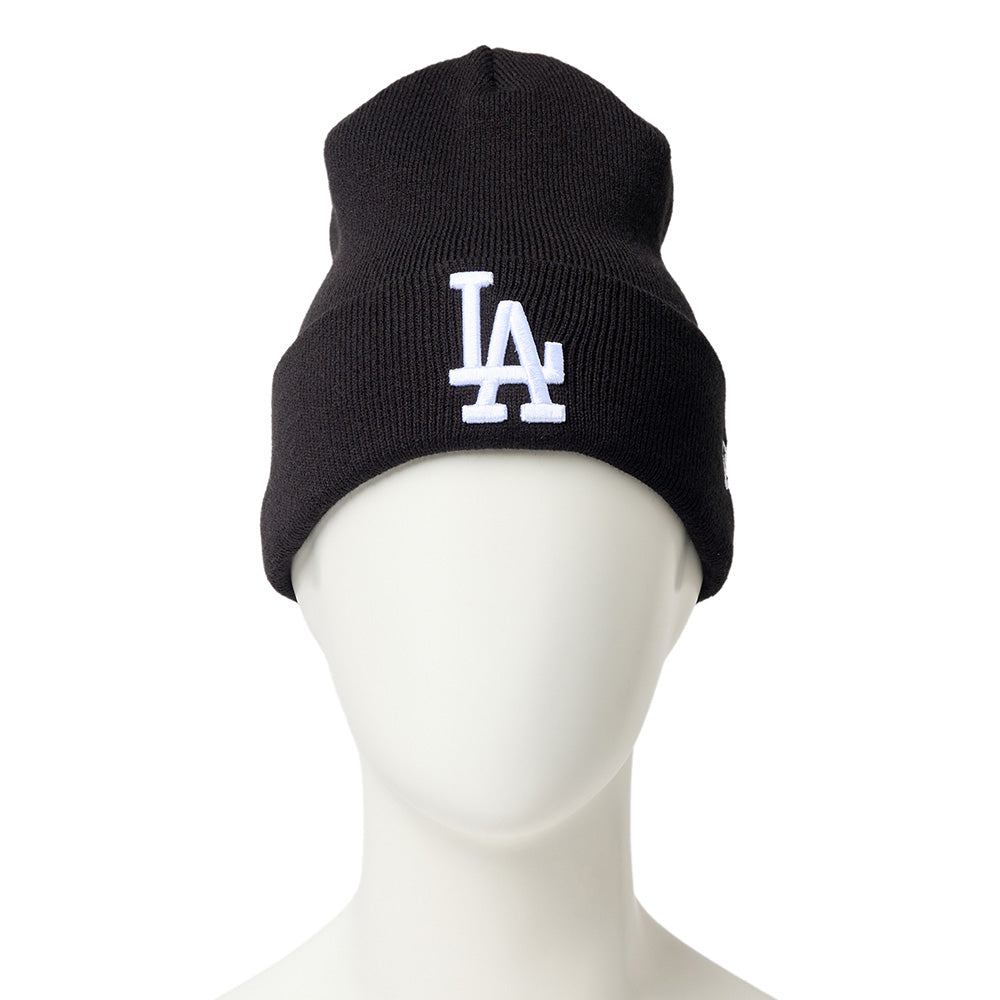 New Era Los Angeles Dodgers Black Basic Cuff Knit Beanie