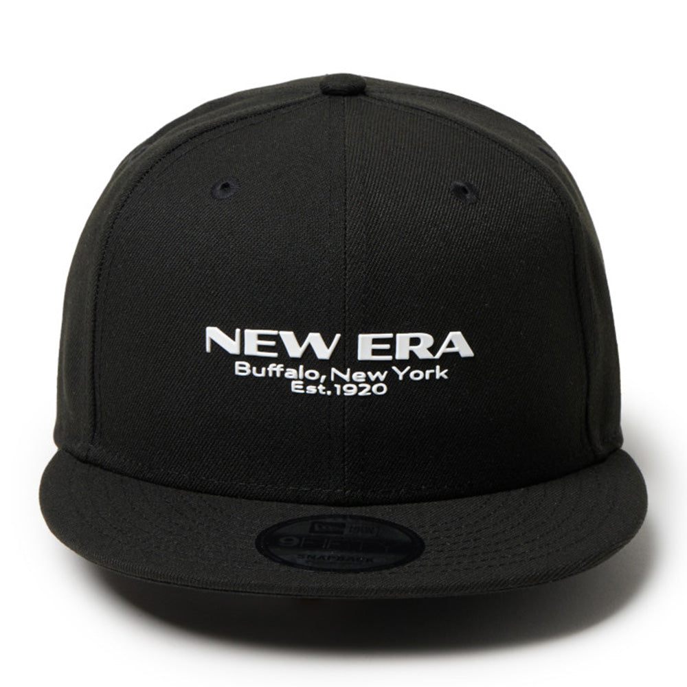New Era Wordmark Chrome Black TPU Metal Logo and Flag 9FIFTY Snapback Cap