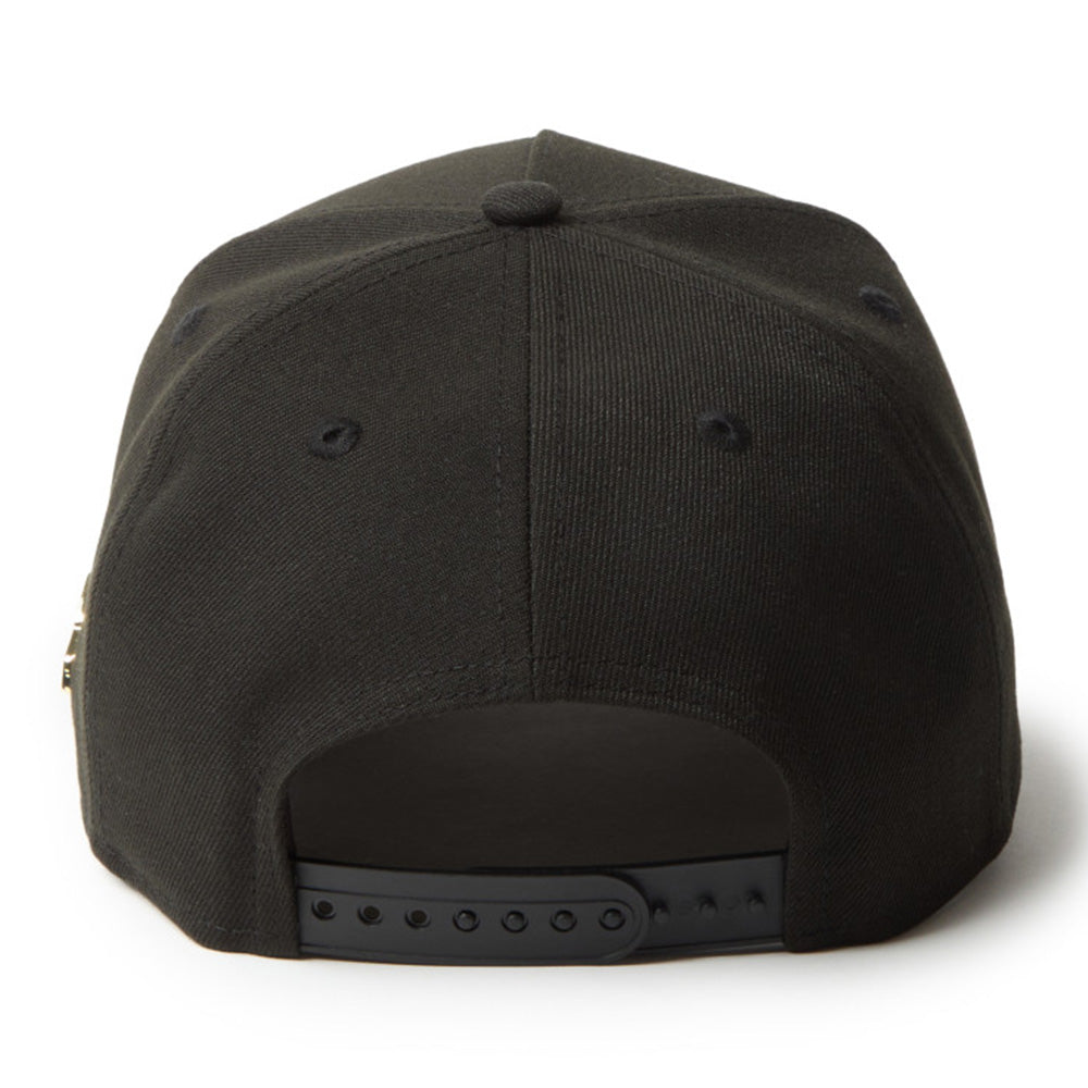 New Era Wordmark TPU Logo and Metal Flag Black 9FORTY Adjustable Cap