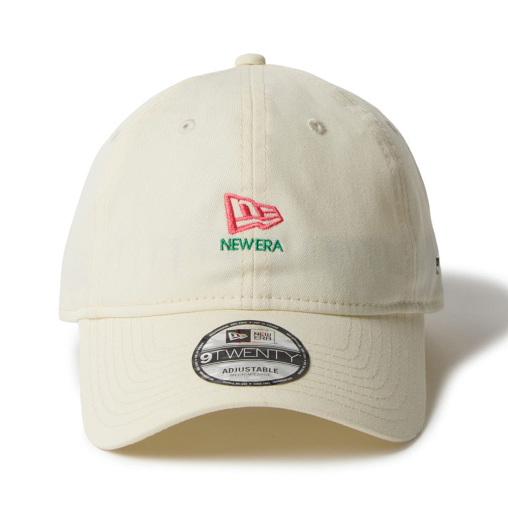 New Era Flag and Wordmark Cream 9TWENTY Adjustable Cap